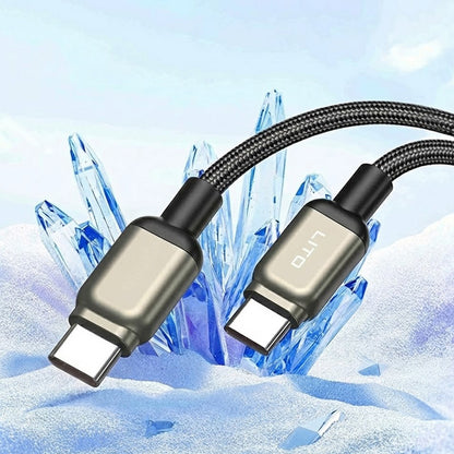 Καλώδιο Δεδομένων και Φόρτισης USB-C - USB-C Lito LD17, 100W, 1m, Μαύρο