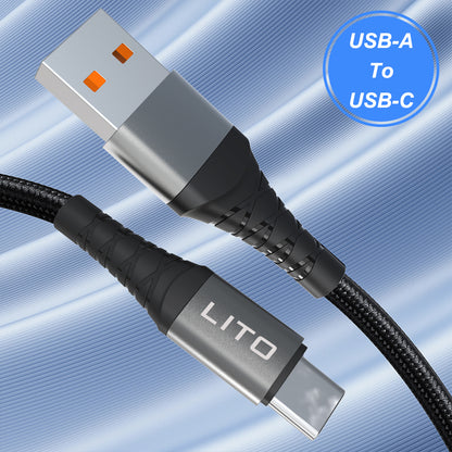 Καλώδιο Δεδομένων και Φόρτισης USB-C - USB-C Lito LD22CC, 60W, 2m, Μαύρο