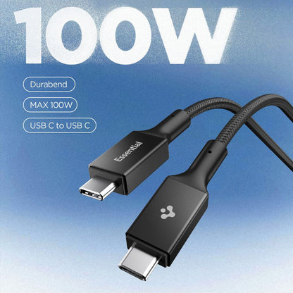 Καλώδιο Δεδομένων και Φόρτισης USB-C - USB-C Spigen EB10010CC, 100W, 1m, Μαύρο