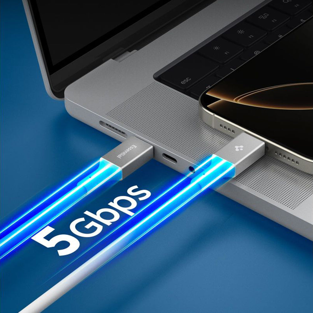 Καλώδιο Δεδομένων και Φόρτισης USB-C - USB-C Spigen EB10020CC, 100W, 2m, Λευκό