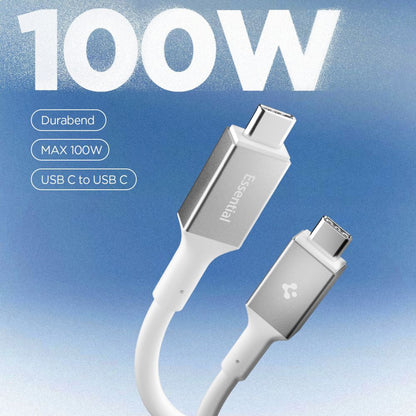 Καλώδιο Δεδομένων και Φόρτισης USB-C - USB-C Spigen EB10020CC, 100W, 2m, Λευκό