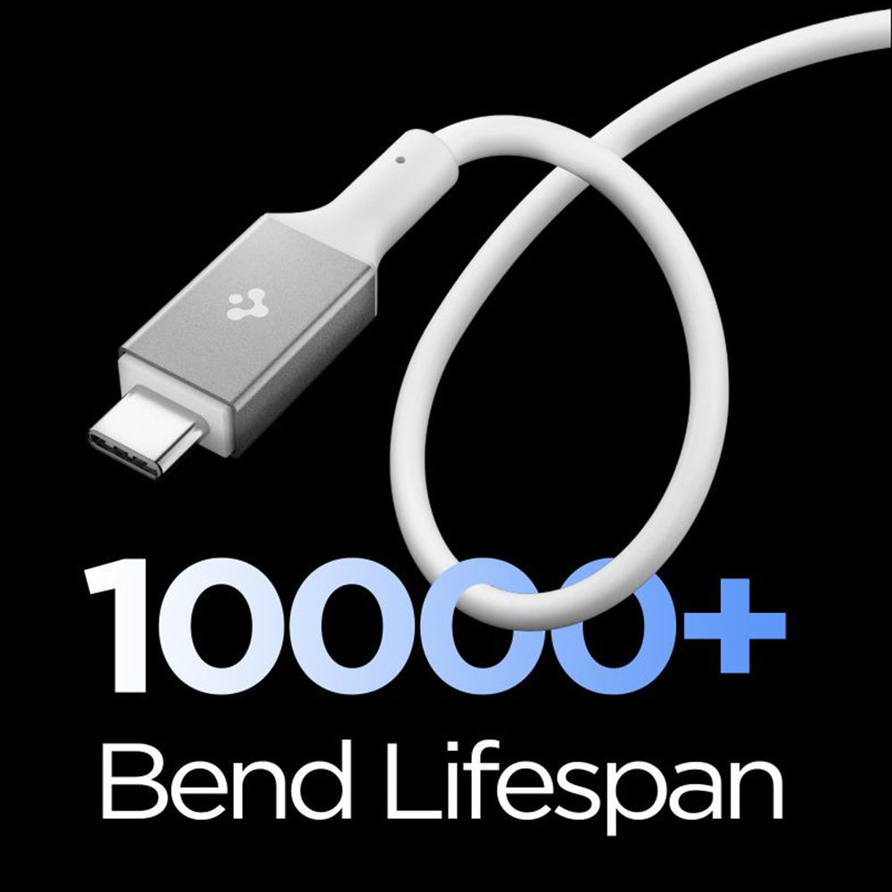 Καλώδιο Δεδομένων και Φόρτισης USB-C - USB-C Spigen EB10020CC, 100W, 2m, Λευκό