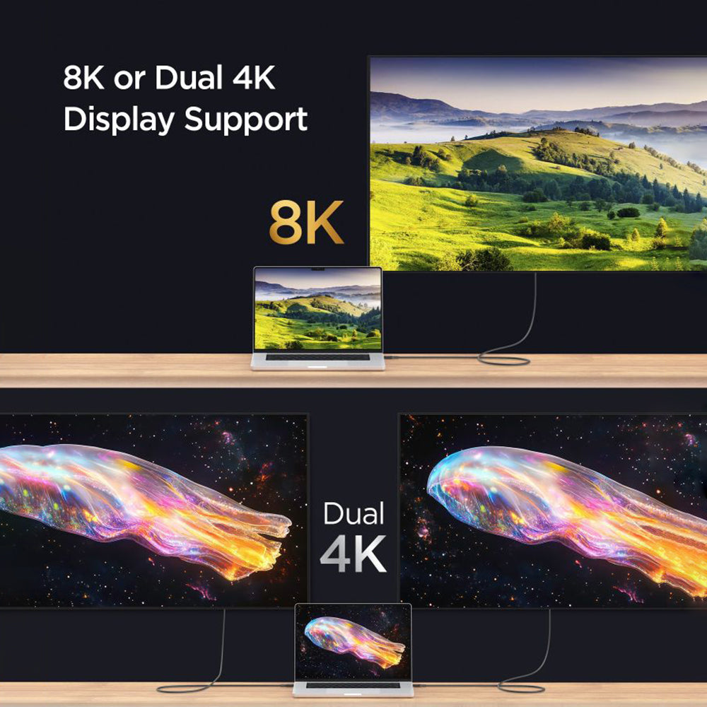 Καλώδιο Δεδομένων και Φόρτισης USB-C - USB-C Spigen EB24015CC, 240W, 1.5m, Μαύρο ACA10423