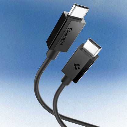 Καλώδιο Δεδομένων και Φόρτισης USB-C - USB-C Spigen Essential, 60W, 1m, Μαύρο