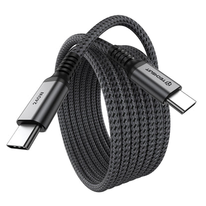 USB-C Data and Charging Cable - USB-C Techsuit TitanSync Pro CX2, 240W, 1m, Gray