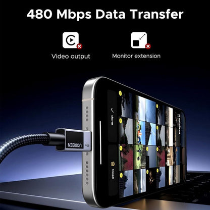Καλώδιο Δεδομένων και Φόρτισης USB-C - USB-C UGREEN L524, 60W, 1m, Γκρι