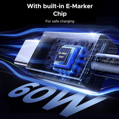 Καλώδιο Δεδομένων και Φόρτισης USB-C - USB-C UGREEN L524, 60W, 1m, Γκρι