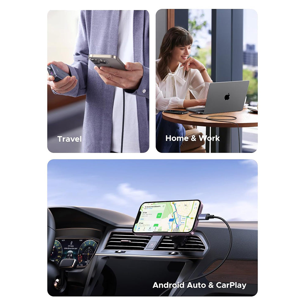 Καλώδιο Δεδομένων και Φόρτισης USB-C - USB-C UGREEN L532, 240W, 3m, Γκρι