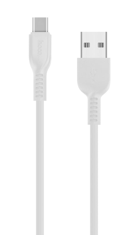 Καλώδιο Δεδομένων και Φόρτισης USB-A - USB-C HOCO Flash X20, 18W, 2m, Λευκό