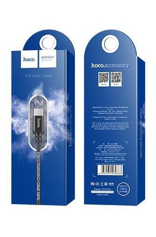 Καλώδιο Δεδομένων και Φόρτισης USB-A - USB-C HOCO X14 Times, 18W, 2μ, Μαύρο