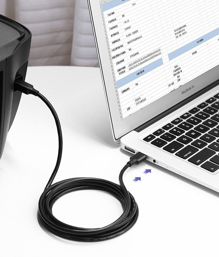 Καλώδιο Εκτυπωτή UGREEN US135, USB-A - USB-B, 1.5m, Μαύρο