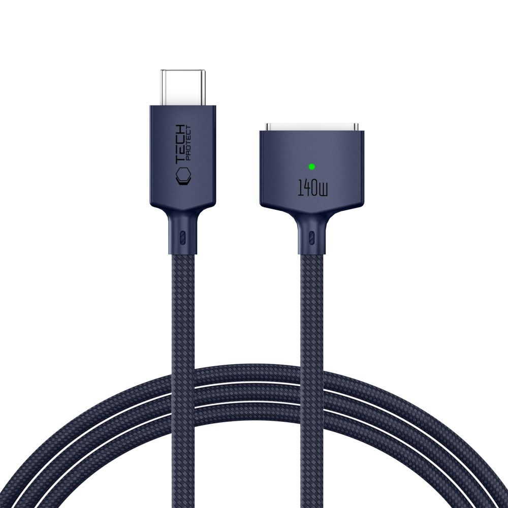 Καλώδιο Φόρτισης Tech-Protect MMC01 Ultraboost, USB-C - MagSafe 3, 140W, 2μ, Μπλε Σκούρο