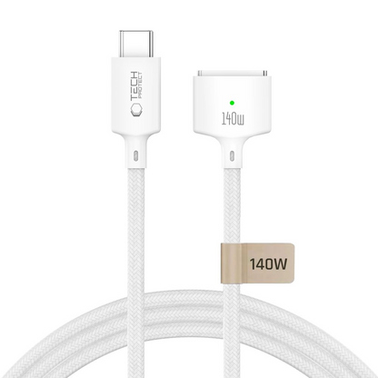 Καλώδιο Φόρτισης Tech-Protect MMC01 Ultraboost, USB-C - MagSafe 3, 140W, 3μ, Λευκό