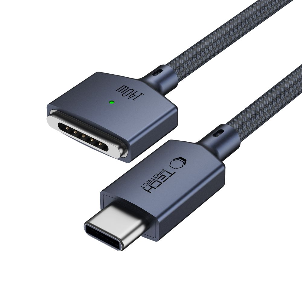 Καλώδιο Φόρτισης Tech-Protect MMC01 Ultraboost, USB-C - MagSafe 3, 140W, 2μ, Μπλε Σκούρο