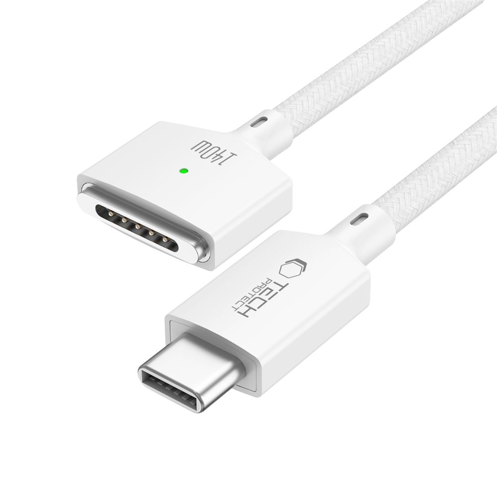Καλώδιο Φόρτισης Tech-Protect MMC01 Ultraboost, USB-C - MagSafe 3, 140W, 3μ, Λευκό