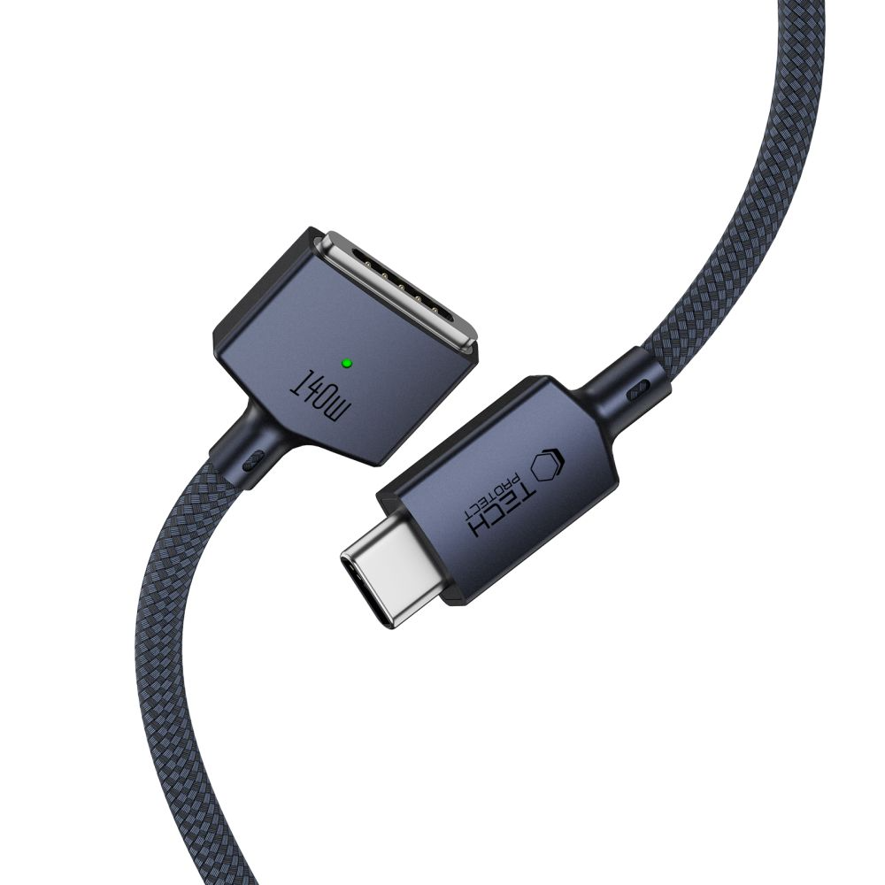 Καλώδιο Φόρτισης Tech-Protect MMC01 Ultraboost, USB-C - MagSafe 3, 140W, 2μ, Μπλε Σκούρο
