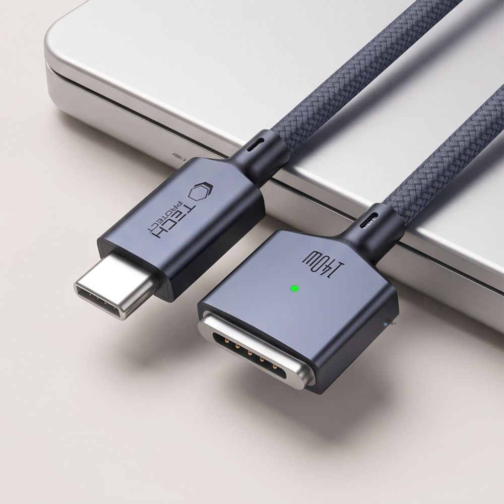 Καλώδιο Φόρτισης Tech-Protect MMC01 Ultraboost, USB-C - MagSafe 3, 140W, 3μ, Μπλε Σκούρο