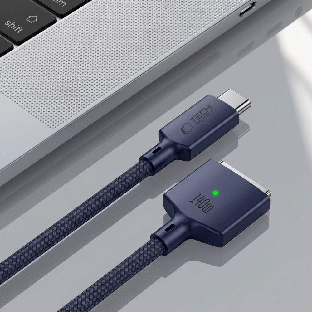 Καλώδιο Φόρτισης Tech-Protect MMC01 Ultraboost, USB-C - MagSafe 3, 140W, 2μ, Μπλε Σκούρο