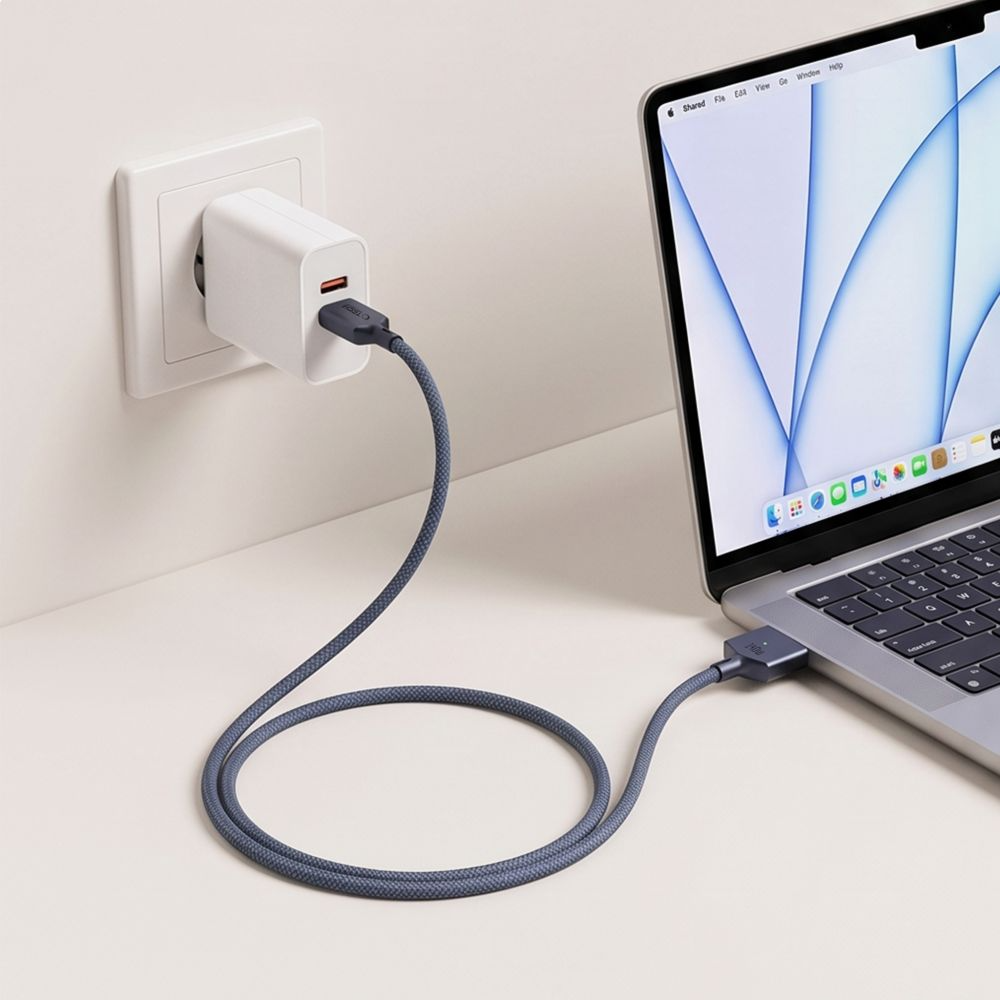 Καλώδιο Φόρτισης Tech-Protect MMC01 Ultraboost, USB-C - MagSafe 3, 140W, 3μ, Μπλε Σκούρο