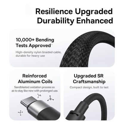 Καλώδιο Φόρτισης USB-A - Lightning / microUSB / USB-C Baseus StarSpeed, 100W, 1.5m, Λευκό P10319900211-00