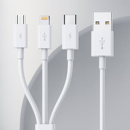 Καλώδιο Φόρτισης USB-A - Lightning / microUSB / USB-C Baseus 3σε1, 100W, 1.5m, Λευκό P10377705213-00