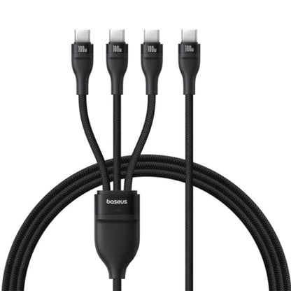 Καλώδιο Φόρτισης USB-C - 3 x USB-C Baseus Flash Series III 3in1, 100W, 1.5m, Μαύρο P10377503111-00
