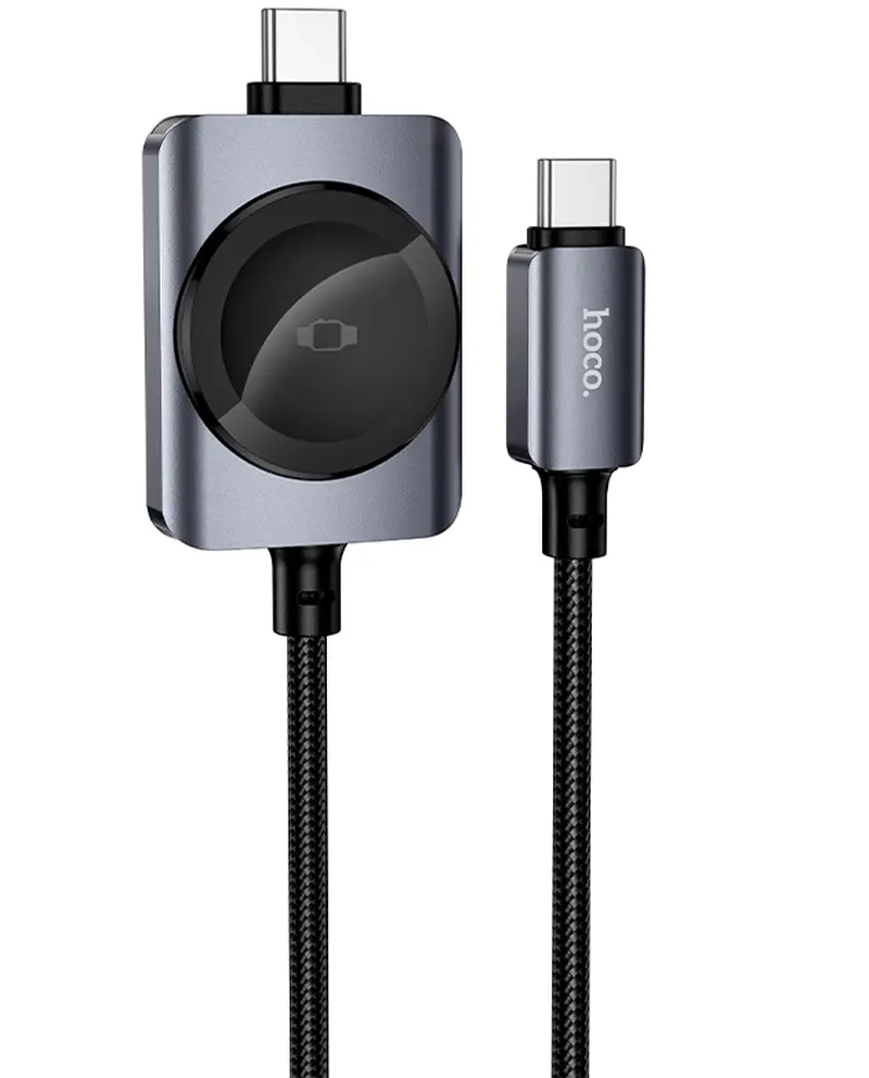 USB-C Charging Cable - USB-C HOCO CW66 2in1, 100W, 1.2m, Black