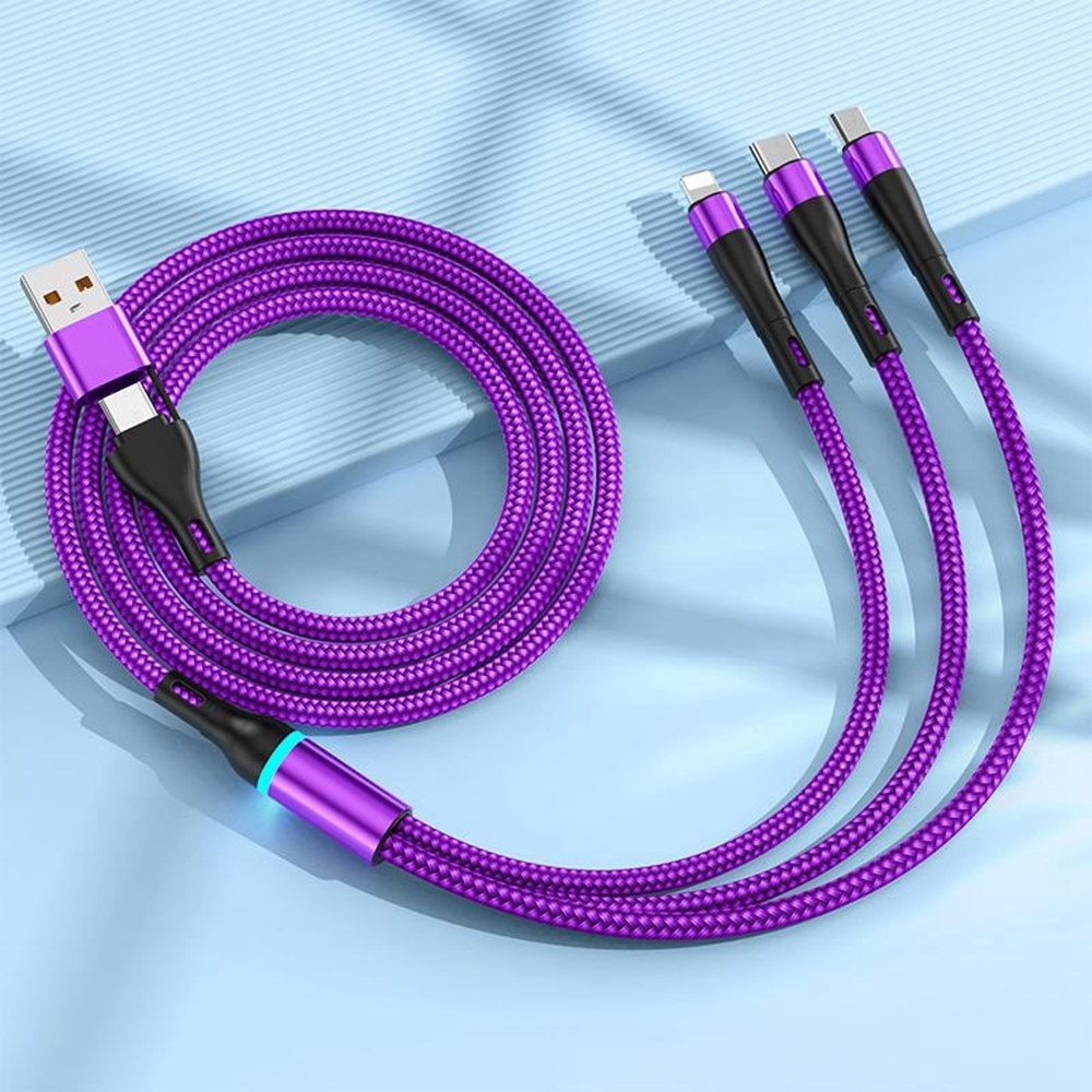Καλώδιο Φόρτισης USB-C / USB-A - Lightning / microUSB / USB-C OEM B6, 100W, 1.2m, Μαύρο
