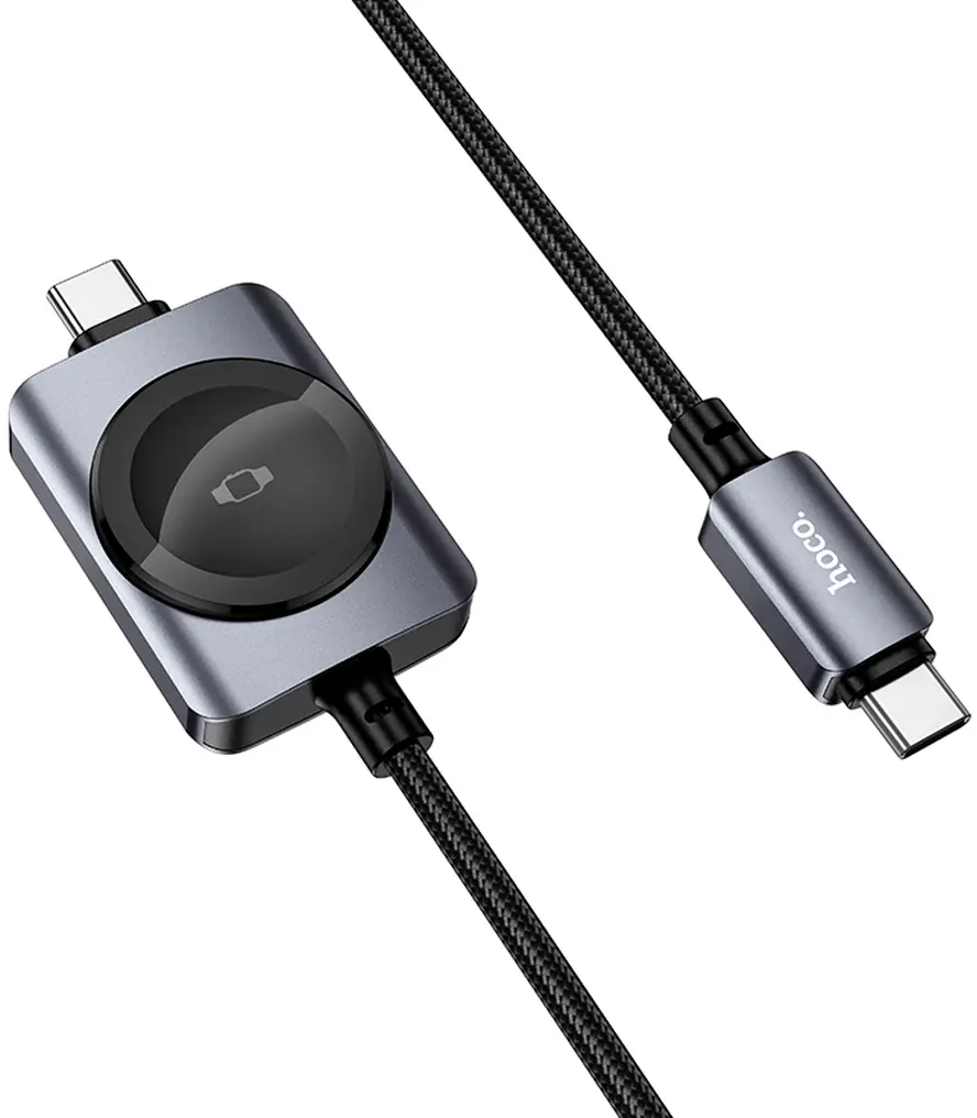 USB-C Charging Cable - USB-C HOCO CW66 2in1, 100W, 1.2m, Black