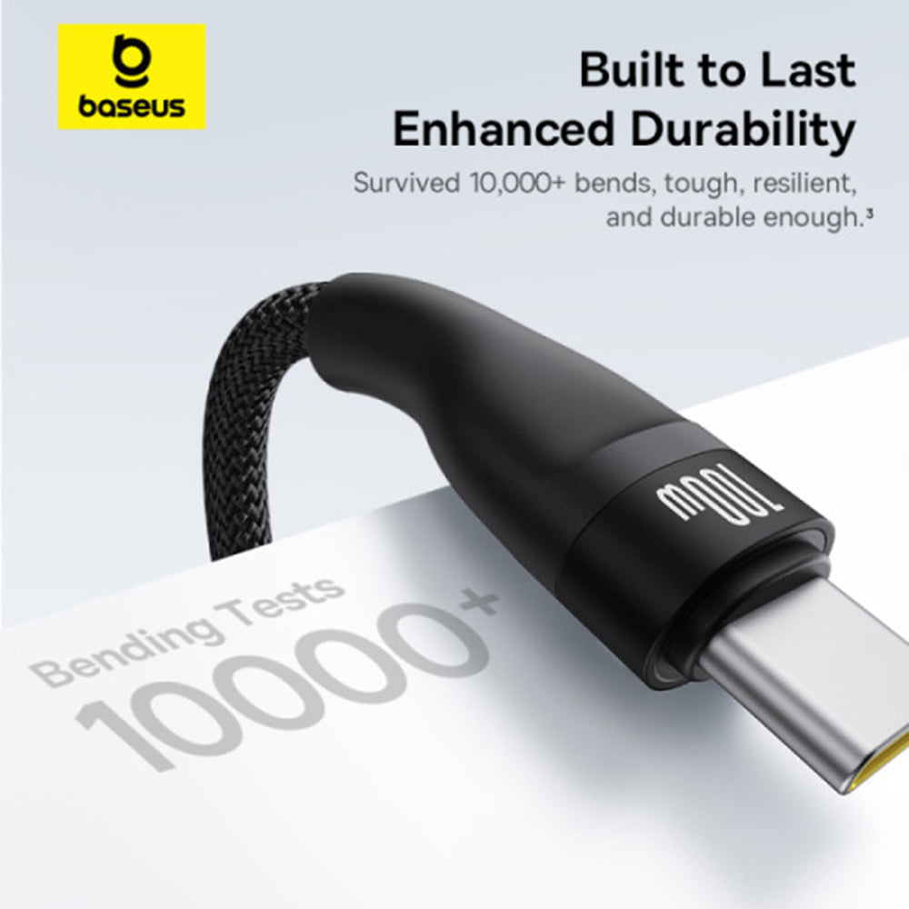 Καλώδιο Φόρτισης USB-C - 3 x USB-C Baseus Flash Series III 3in1, 100W, 1.5m, Μαύρο P10377503111-00