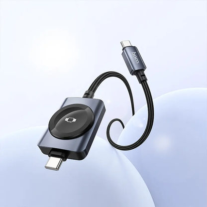USB-C Charging Cable - USB-C HOCO CW66 2in1, 100W, 1.2m, Black