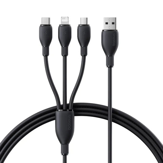 Καλώδιο Φόρτισης USB-C - Lightning / microUSB / USB-C Baseus Ultra Fast 3in1, 20W, 0.8m, Μαύρο P10377501111-00