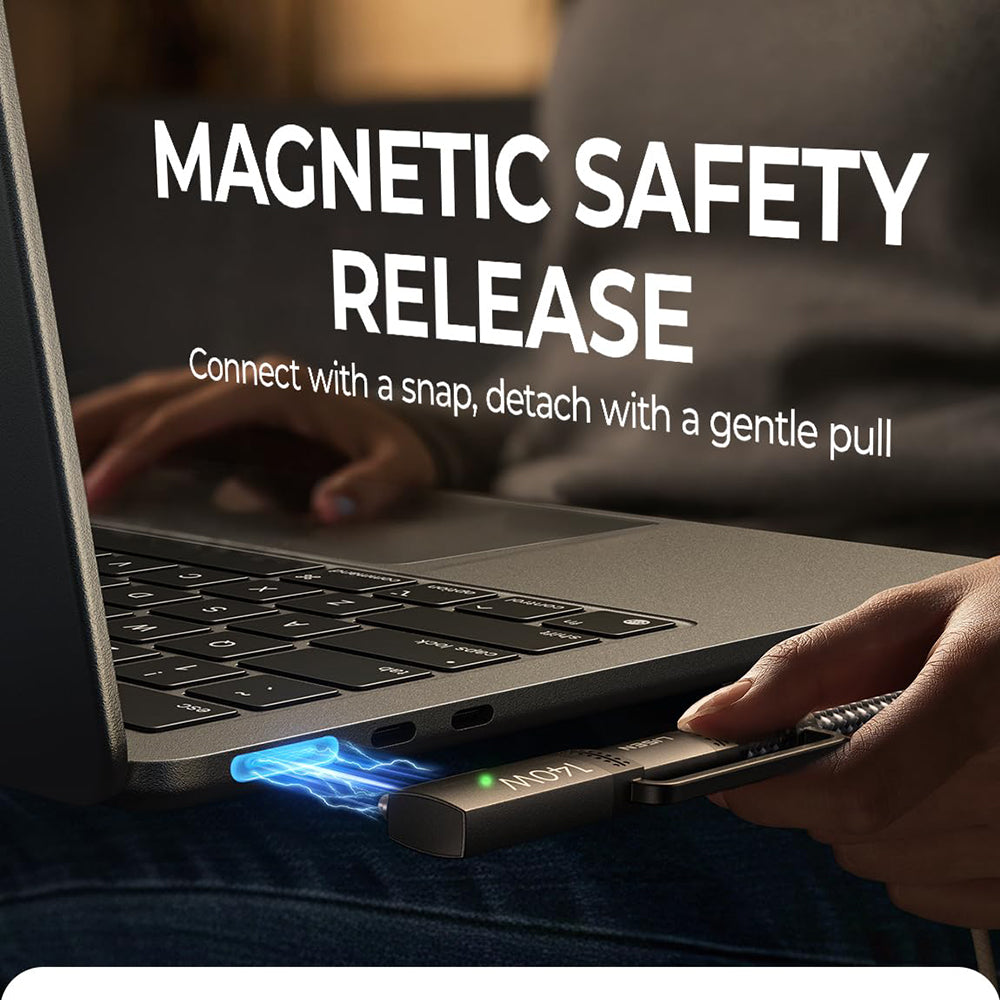 Καλώδιο Φόρτισης USB-C - USB-C / MagSafe 3 Lisen, 140W, 2μ, Γκρι YL0124070021