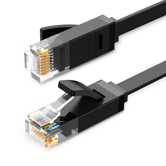 Καλώδιο Δικτύου UGREEN NW102 Flat, UTP, Cat6, 2m, Μαύρο