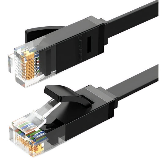 Καλώδιο Δικτύου UGREEN NW102 Flat, UTP, Cat6, 0.5m, Μαύρο