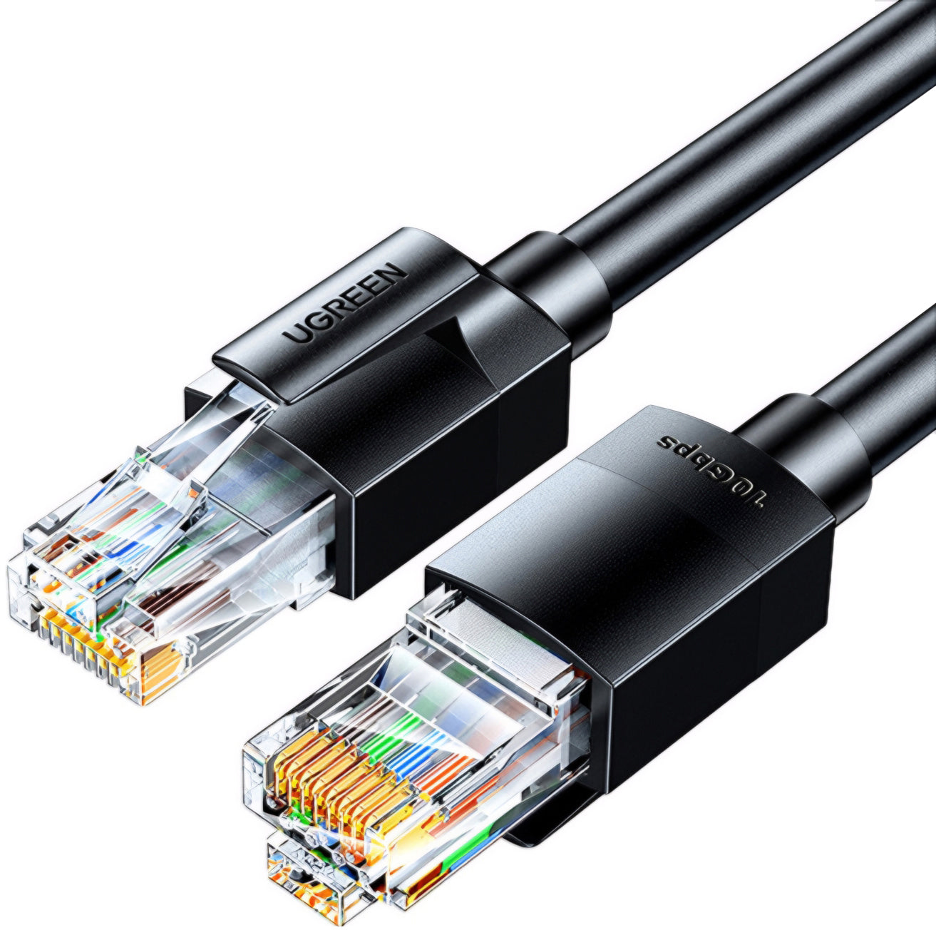 UGREEN NW315 Network Cable, UTP, Cat6A, 0.5m, Black