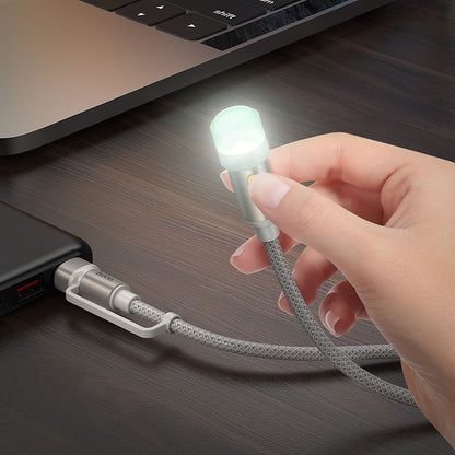 Καλώδιο Led HOCO UA38C, USB-C / USB-A, 0.3m, Μαύρο