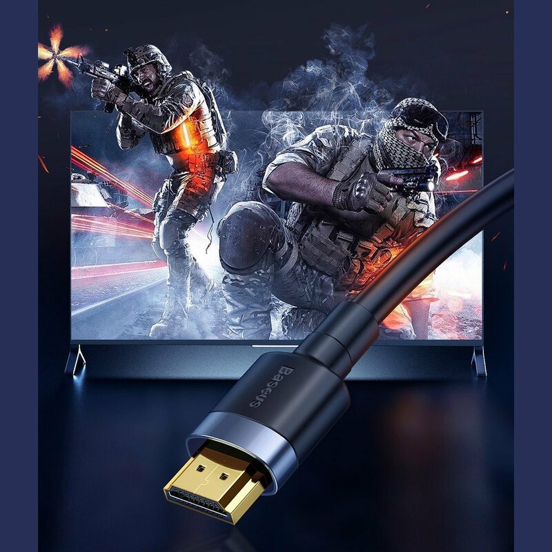 Καλώδιο Βίντεο Baseus Cafule, HDMI - HDMI, 4K, 5m, Μαύρο CADKLF-H01