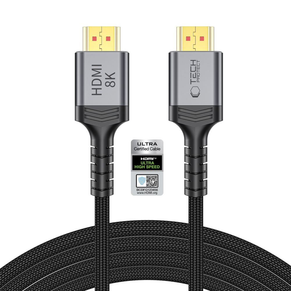Καλώδιο Βίντεο Tech-Protect Ultraboost 2, HDMI - HDMI, 8K, 3μ, Μαύρο