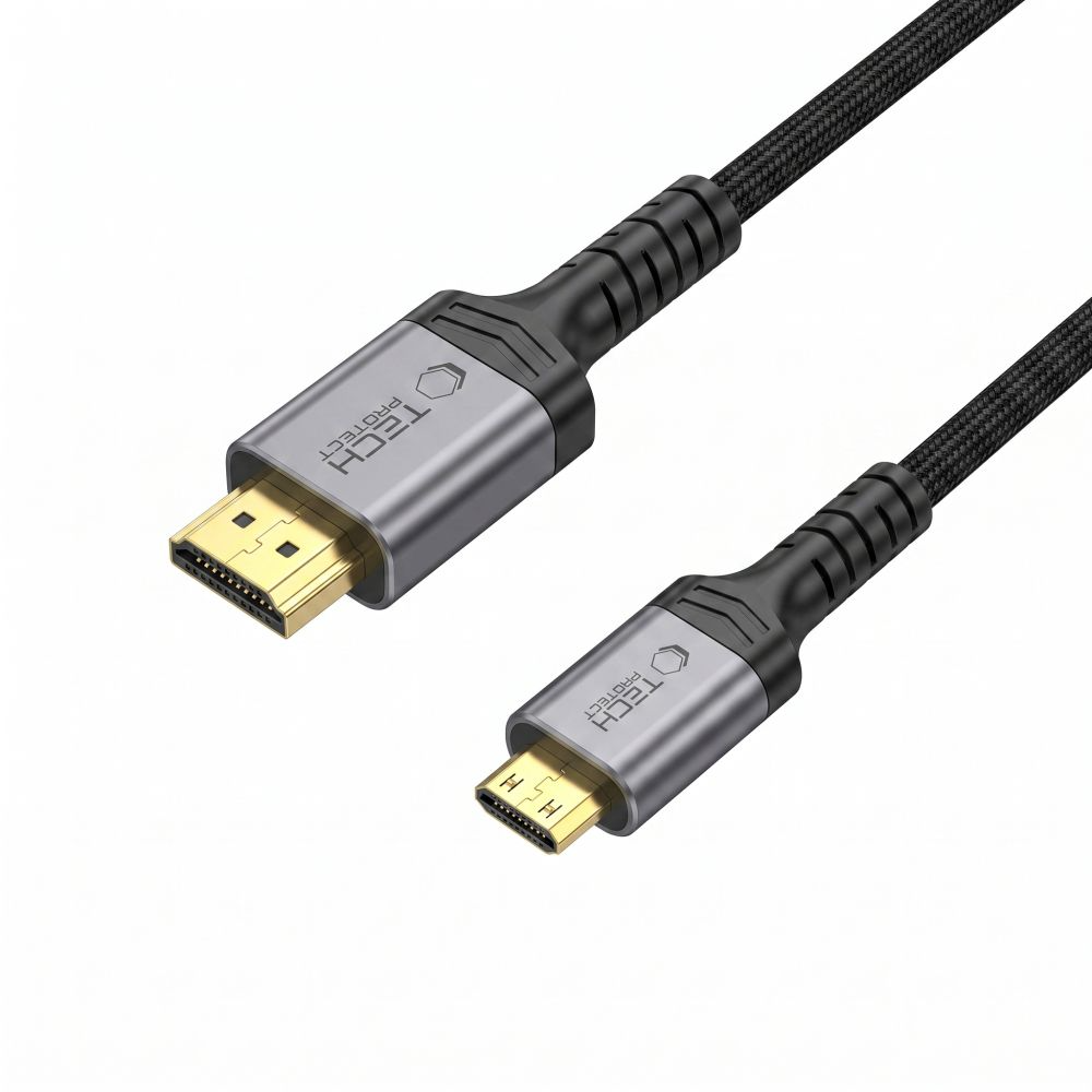 Tech-Protect Ultraboost 2 Video Cable, miniHDMI - HDMI, 8K, 2m, Black