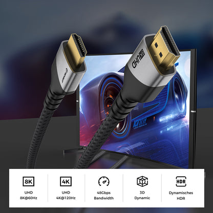 Καλώδιο Βίντεο Techsuit NexusVision Pro CX3, HDMI - HDMI, 8K, 2μ, Γκρι