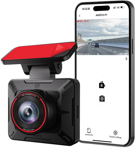 Κάμερα Αυτοκινήτου Akeeyo P1, 1080P, Wi-Fi