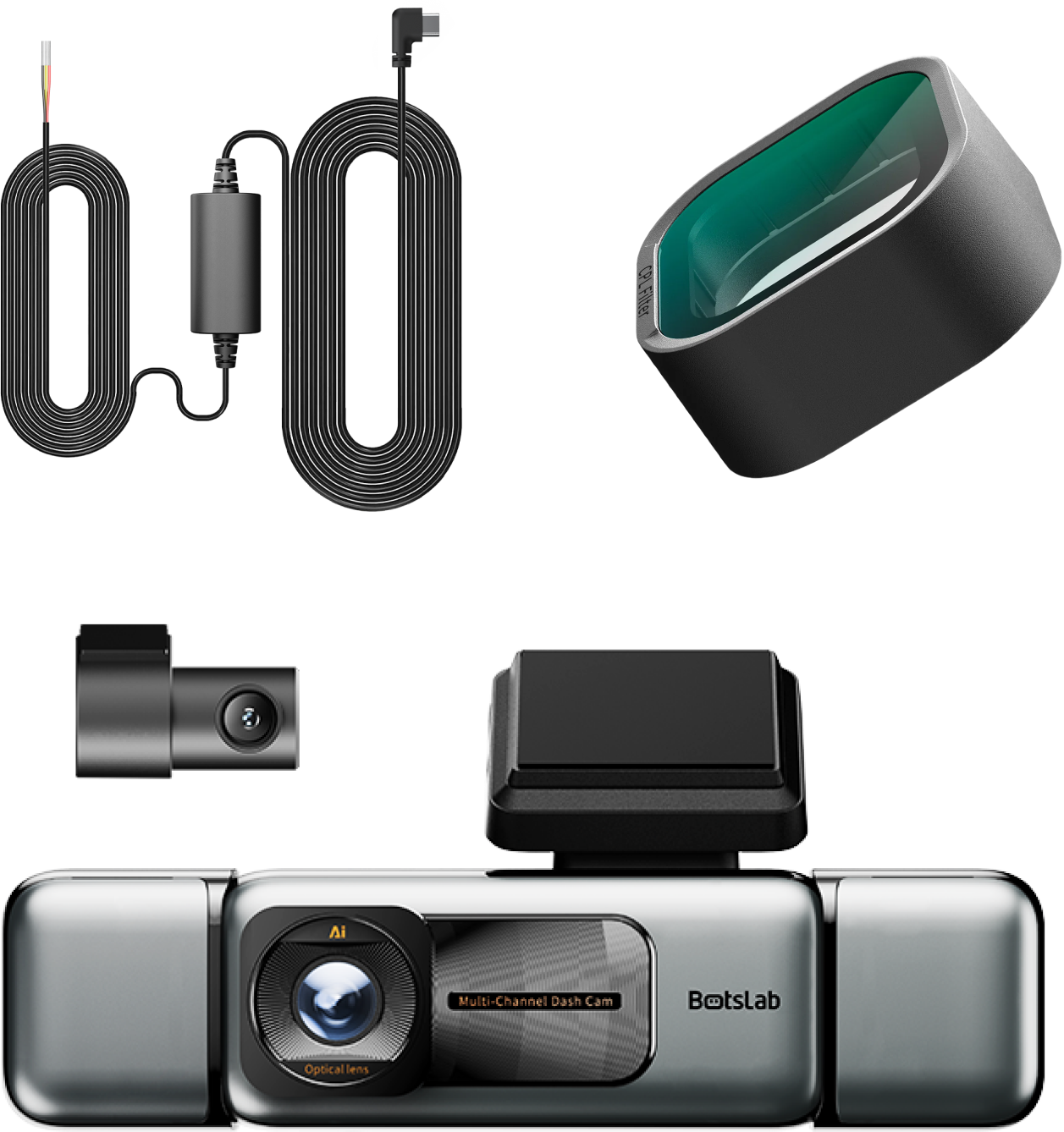 Κάμερα Αυτοκινήτου Εμπρός Πίσω Botslab G980H 4CH, 3K, Wi-Fi, GPS, Οθόνη 3.18 ίντσες