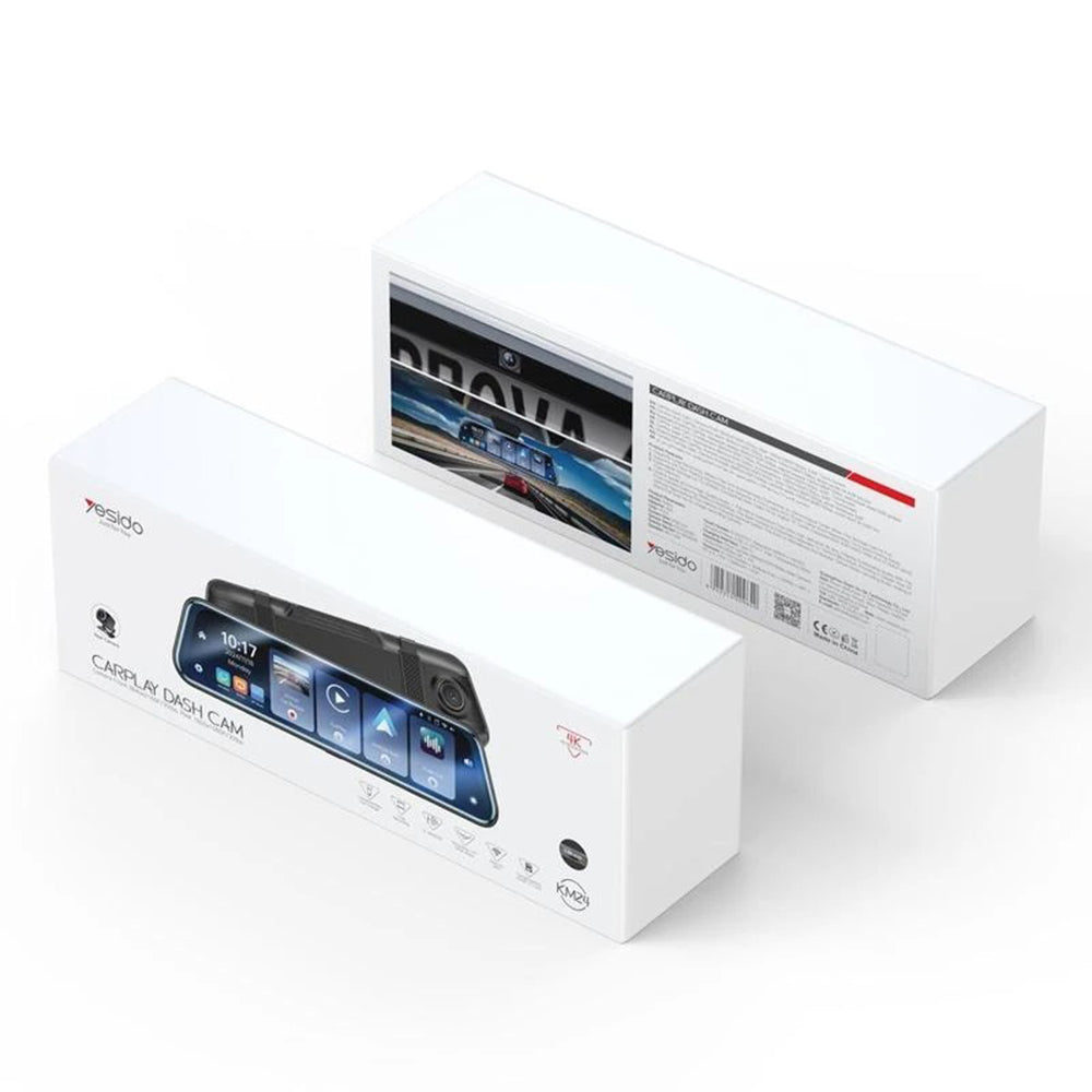 Κάμερα Αυτοκινήτου Yesido KM24 με Carplay / Android Auto, 4K, Οθόνη 9.66 ιντσών
