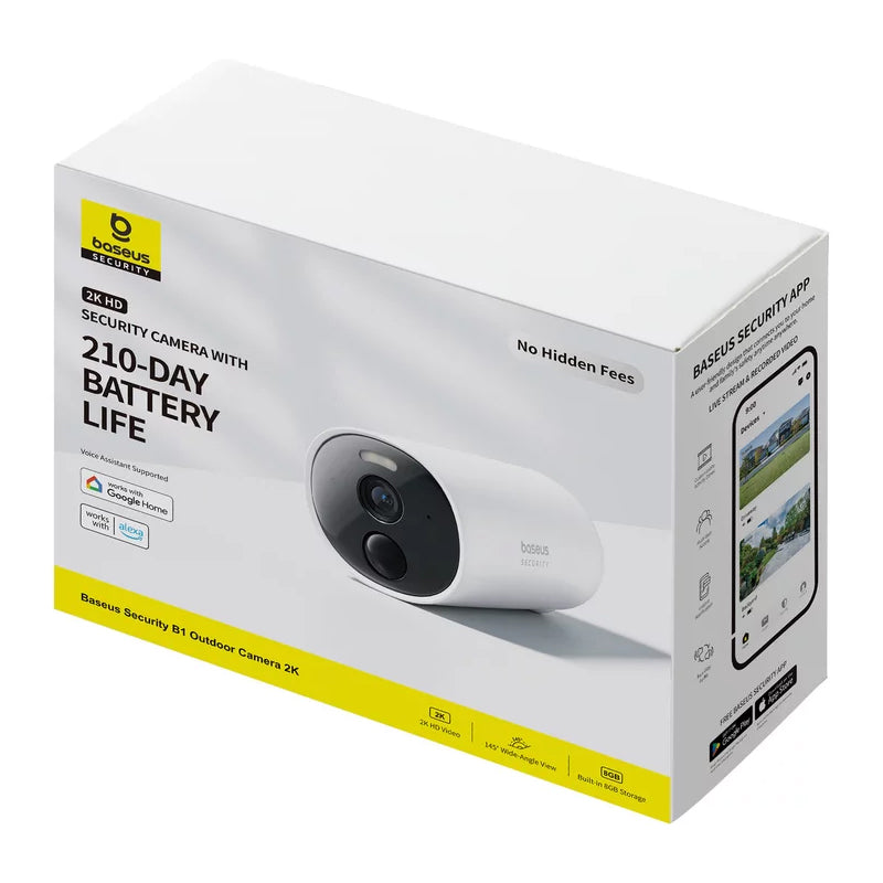 Κάμερα Παρακολούθησης Baseus B1, Wi-Fi, 2K, IP67, Εξωτερική S0SV002130