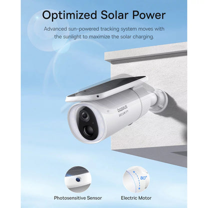 Κάμερα Παρακολούθησης Baseus Solar S1, Wi-Fi, 2K, IP67, Ηλιακό Πάνελ, Εξωτερική S0SW002130