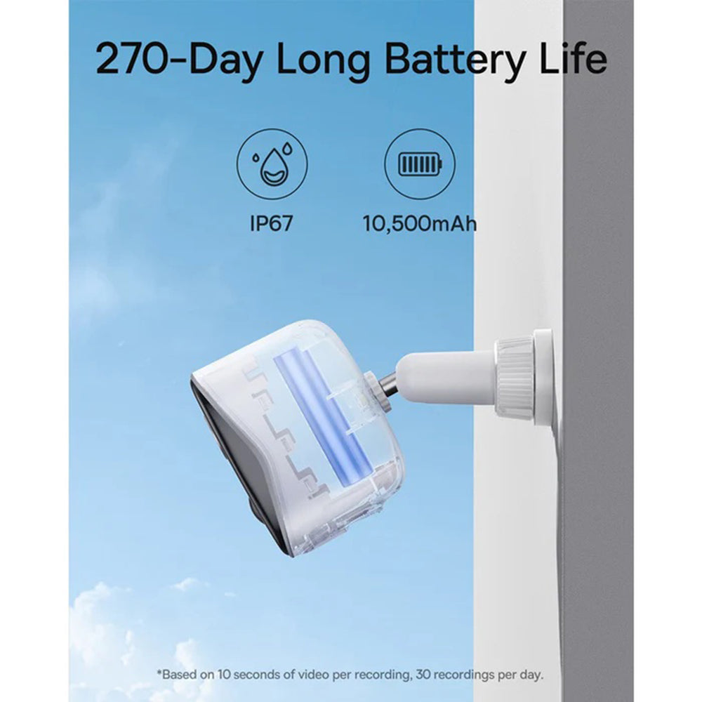 Κάμερα Παρακολούθησης Baseus N1 Plus, Wi-Fi, 2K, IP67, Εξωτερική S0TV022132