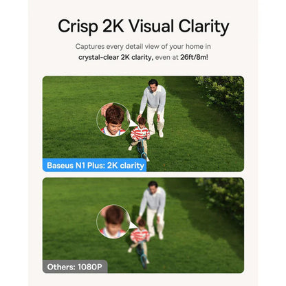 Κάμερα Παρακολούθησης Baseus N1 Plus, Wi-Fi, 2K, IP67, Εξωτερική S0TV022132