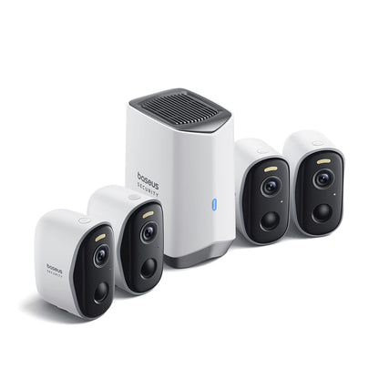 Κάμερα Παρακολούθησης Baseus N1, Wi-Fi, 2K, IP67, Εξωτερική, Σετ 4 τεμαχίων ACSLH-01