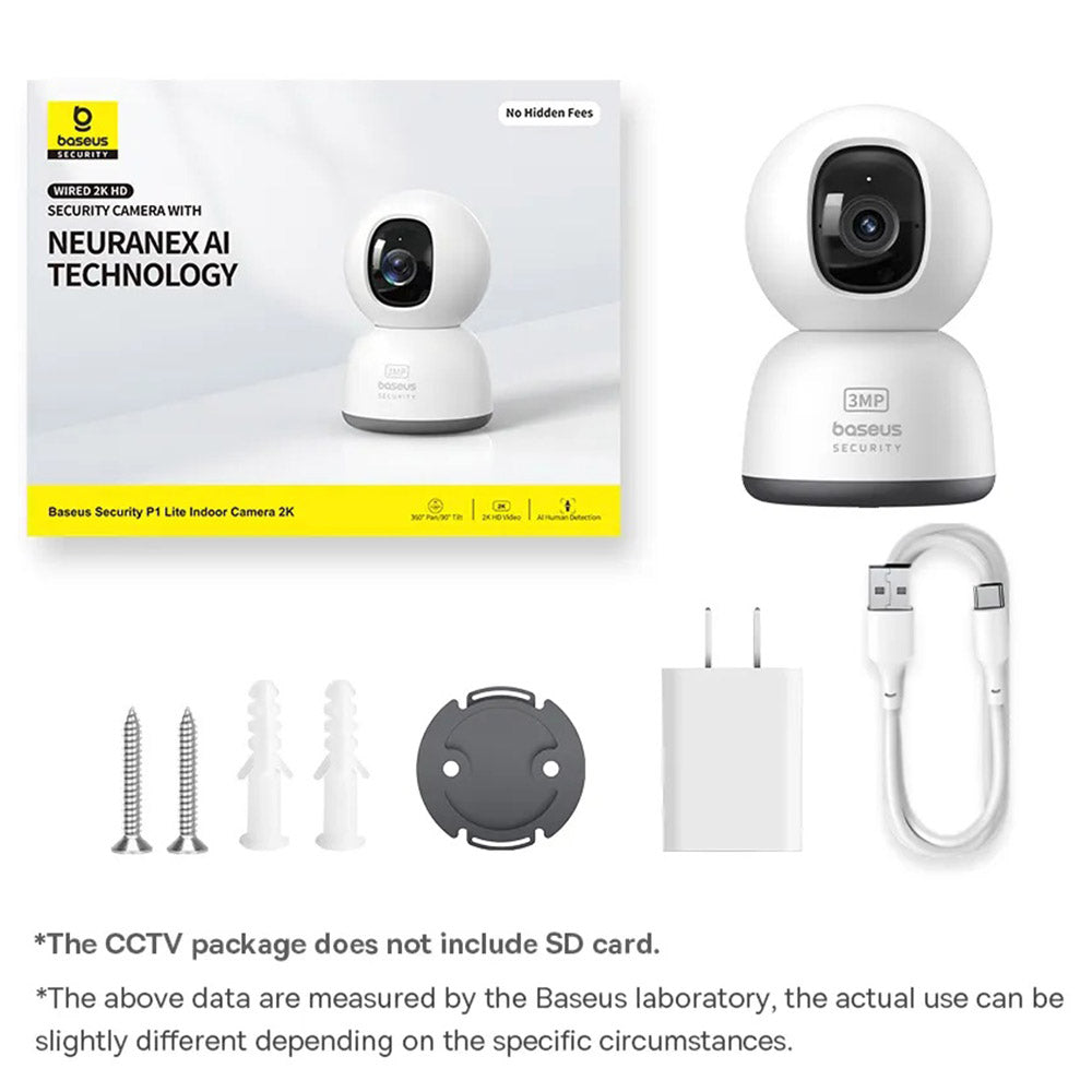 Κάμερα Παρακολούθησης Baseus P1 Lite, Wi-Fi, 2K, Εσωτερικού Χώρου S0TV002132